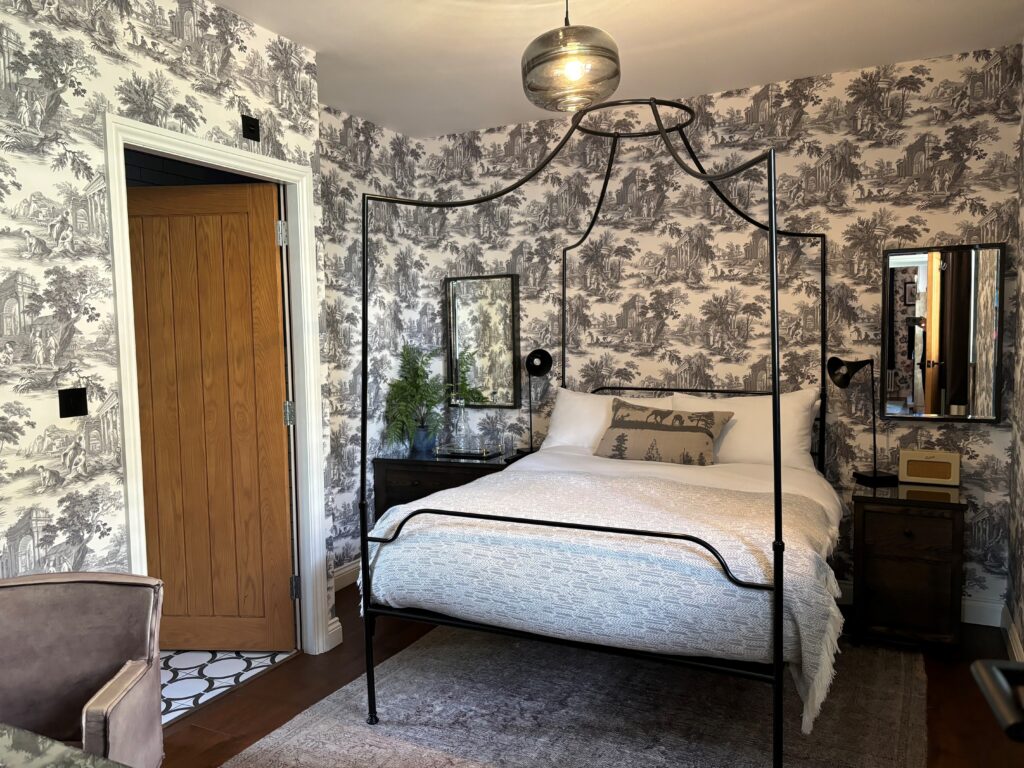 A close up picture of the bedroom inside the apartment at the Manor House Lindley
