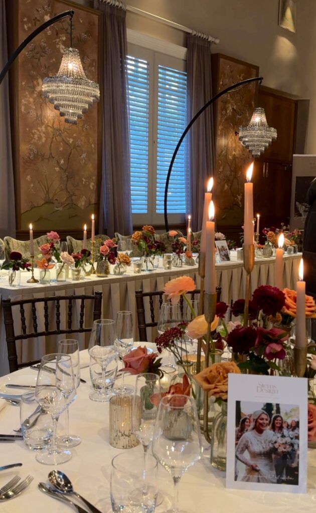 View of Table Decorated at Wedding Fayre